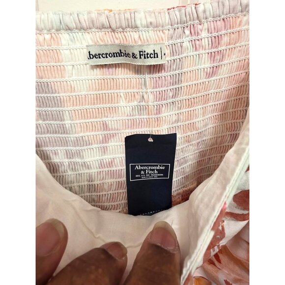 NWT Abercrombie & Fitch Floral Puff Sleeve Mini Dress Size XL - Picture 10 of 13